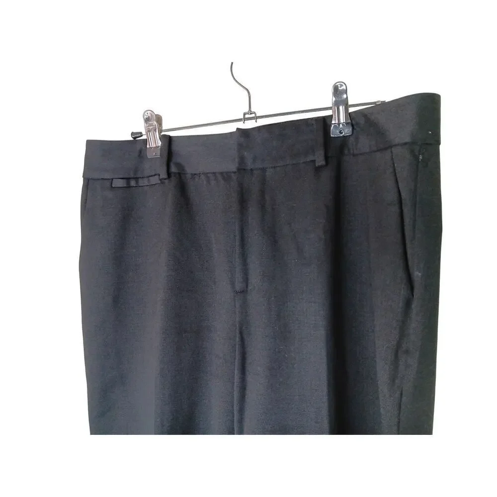 Lauren Ralph Lauren Petite Women’s Black Dress Pants Size 8P Wool Blend Wide Leg